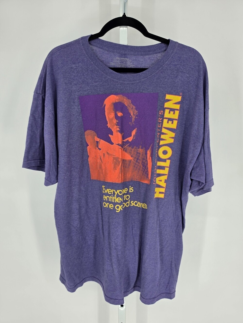 John Carpenter's Halloween Michael Myers T-Shirt Mens Sz XL Purple Orange